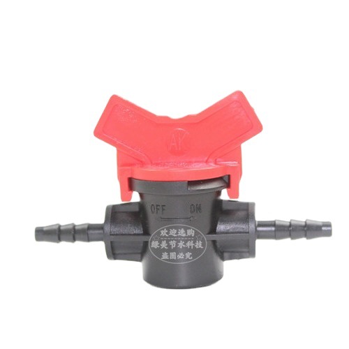 4 / 7 capilar a través de válvula de conmutación 4mm válvula de bola de control de flujo jardinería micro spray PVC conector capilar