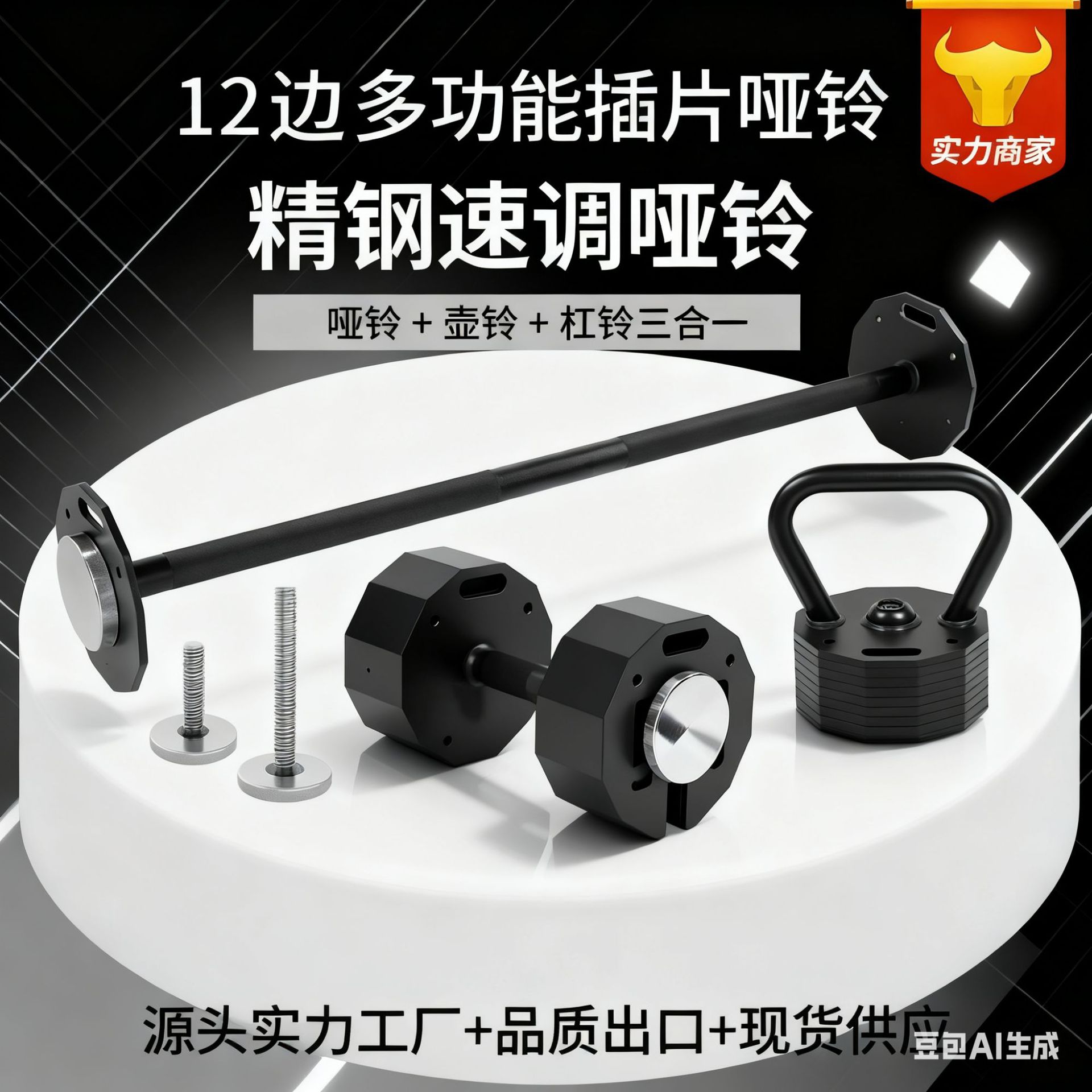 Quickly Adjustable Insert Dumbbells, Detachable Men's Shaping Home Exercise Fitness Barbell Dumbbell Set Equipment