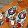 Retro ethnic earrings, accessory with tassels, ethnic style