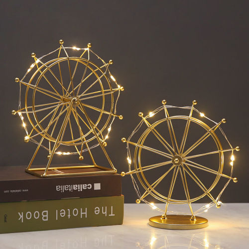 Nordic iron Ferris wheel ornaments creative living room office desktop indoor TV wine cabinet decoration small furnishings