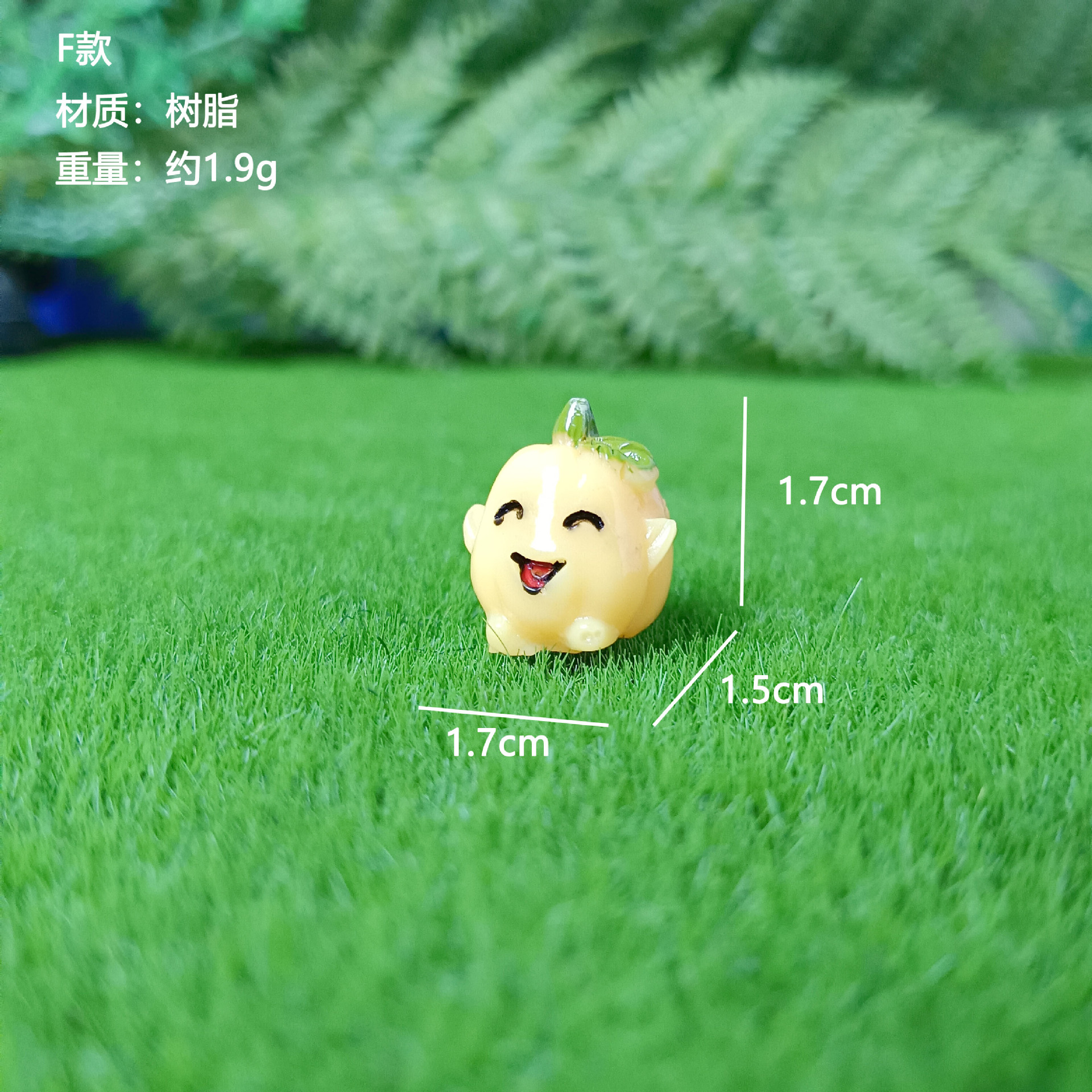 Linda decoración de muñeca de micro paisaje tema de Halloween resina de color mini accesorios de decoración de calabaza