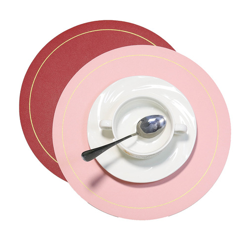 Cross-border exclusive high-style contrast-color coffee cup, round Western-style placemat, heat-insulating coaster, table mat, and anti-scald tea cup pad