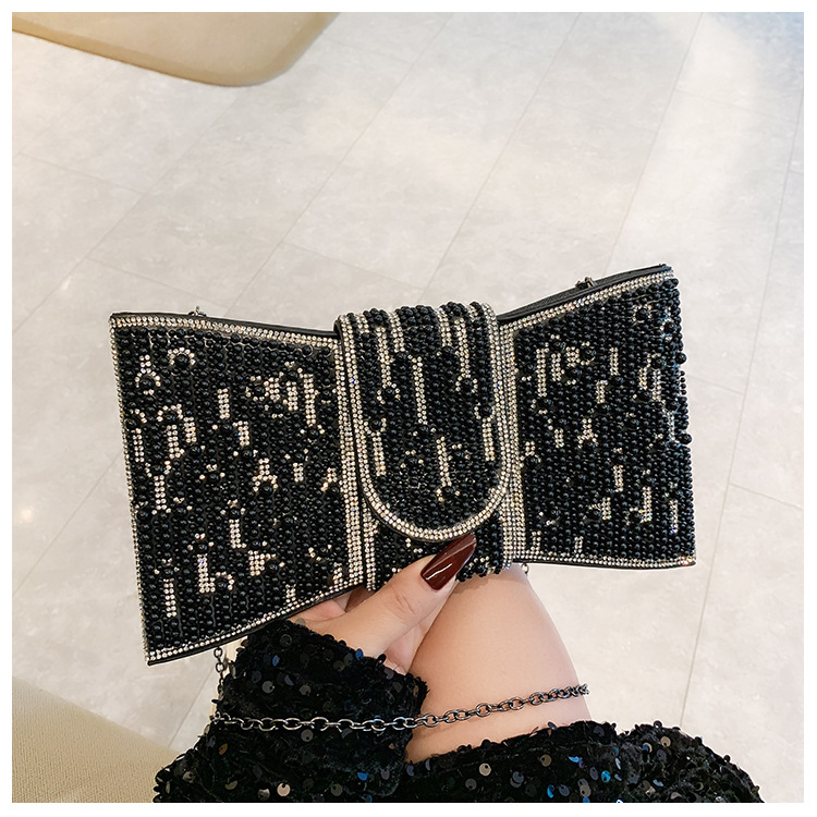 New cross-border European and American retro high-end clutch bag, full diamond single-shoulder crossbody ladies' bag, small bag, socialite dinner bag undefined