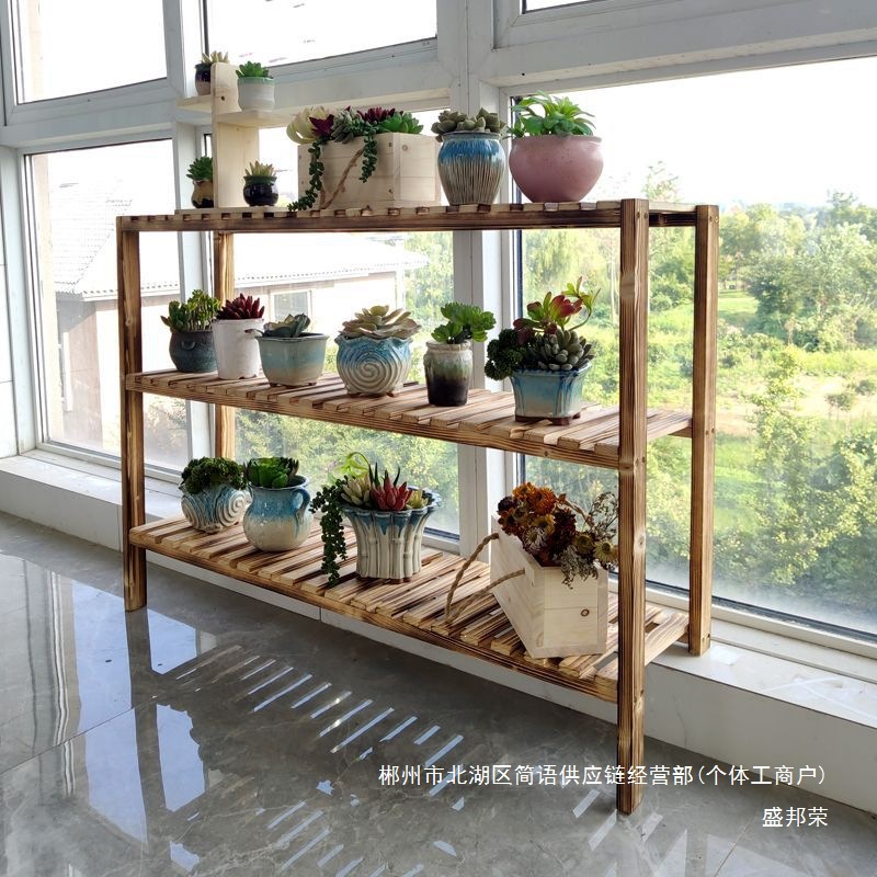Fábrica directa de alto y bajo estante de flores pasos de maceta de flores de carne estante ampliado balcón alféizar de ventana estante de maceta estante de invitados