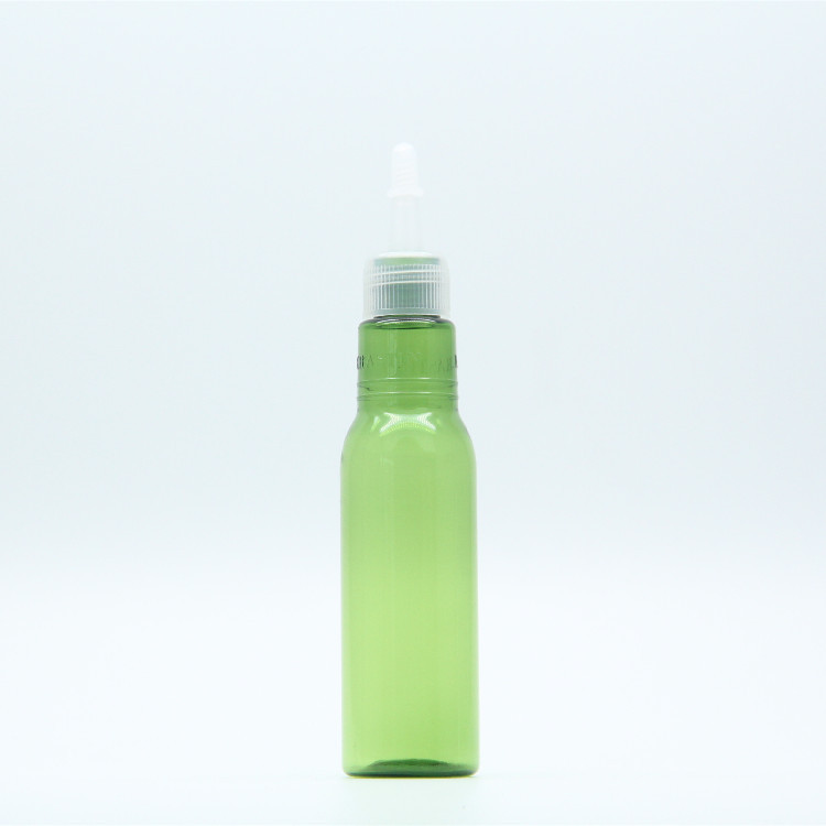 批发100ML尖盖挤压瓶电发水盖瓶美容美发尖头瓶滴水分装瓶