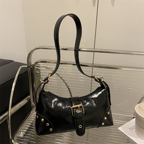 Simple Retro Armpit Bag 2025 New Fashion Trendy Casual Single Shoulder Bag Internet Famous Quality Crossbody Women's Bag 