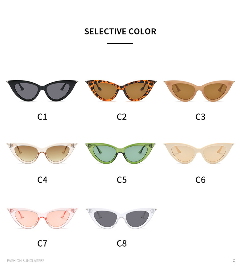 Women's Fashion Solid Color Ac Cat Eye Full Frame Sunglasses display picture 1