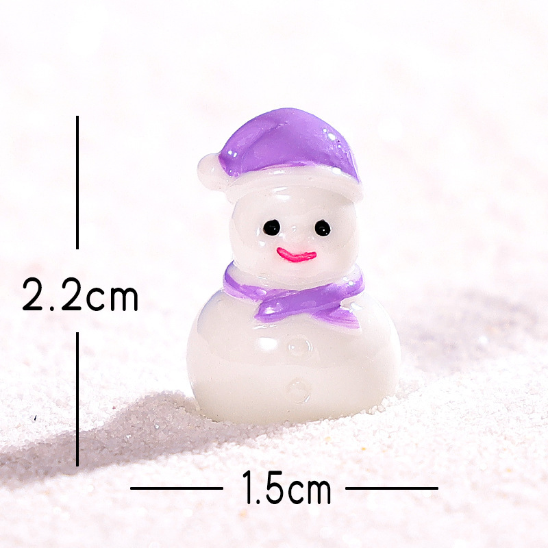 跨境外贸圣诞节微景观仿真雪人家居雪地造景树脂diy工艺装饰摆件|undefined