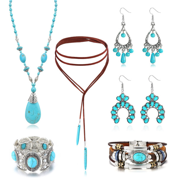 turquoise ethnic pendant