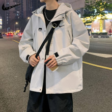 2025春秋季新款夹克青少年港风夹克衫男装连帽夹克男工装外套男