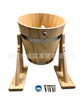 桑拿源头厂家泳池发货 桑拿房用配件 浴桶淋浴吊水桶 实木支架吊