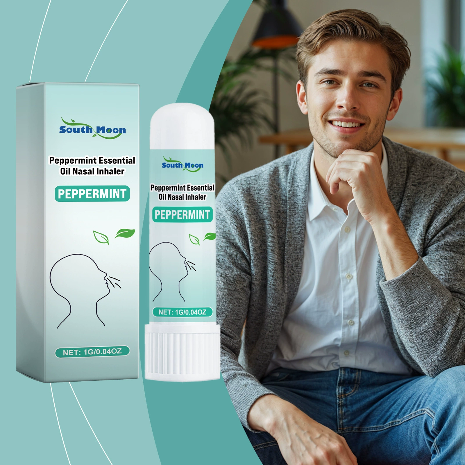 SOUTH MOON Ингаляционная палочка Нежное очищение носа Плед Освежающий уход Ежедневный уход за телом Ингаляционная палочка для носа