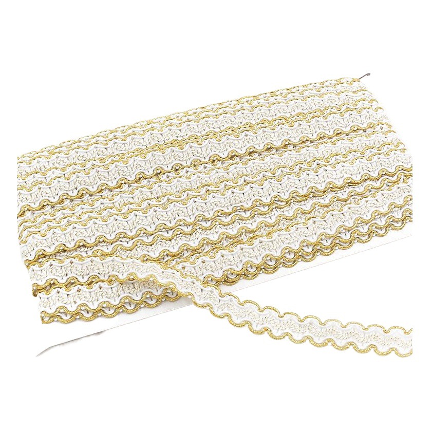 Nuevo 1,5 cm de oro seda bilateral en forma de S accesorios de encaje ropa cortina Decoración Accesorios textiles para el hogar