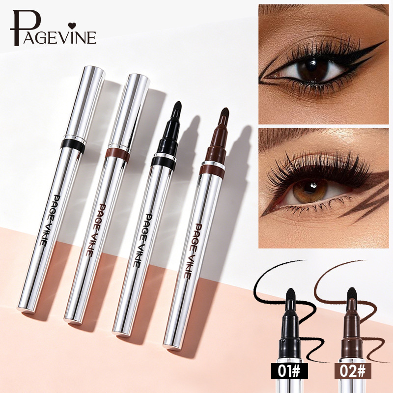 Delineador de Ojos de Secado Rápido a Prueba de Agua de la Marca de Belleza Transfronteriza PAGE VINE, Delineador Líquido a Prueba de Manchas, Maquillaje de Comercio Exterior de Alta Demanda
