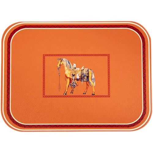 Retro European tasteless leather placemat, small table mat, Western food mat, high-end household waterproof, oil-proof, anti-scalding and heat-insulating table mat