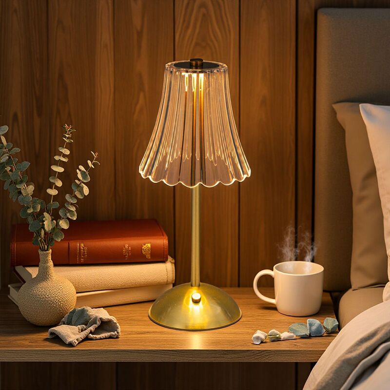 Cross-Border Wrought Iron Desktop Ornaments, Night Light, Bedside Atmosphere Sensor Lamp, Bedroom Eye Protection Gift Lamp, Rechargeable Table Lamp