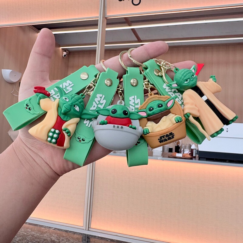 Cross-Border New Star Wars Keychain Baby Yoda Doll Bag Pendant Cartoon Keychain Decoration Holiday Gift Cross-Border New Star Wars Keychain Baby Yoda Doll Bag Pendant Cartoon Keychain Decoration Holiday Gift
