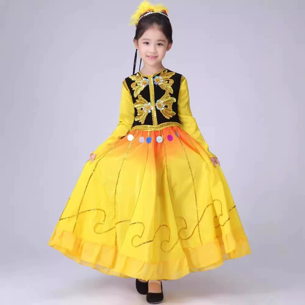 Уйгурский костюм для этнических меньшинств Детский костюм для танцев
