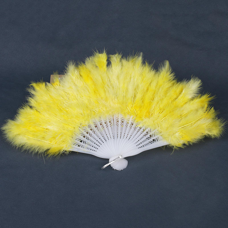노란색 푹신한 깃털 부채(핫 셀링 모델)