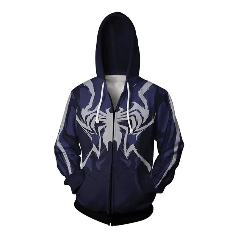 Amazon foreign trade Wish spring and autumn Marvel Venom sweatshirt 3D digital print adult zip-up hoodie direct sale