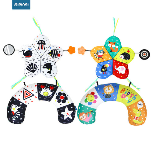 Baby head-up training pillow newborn tummy pillow U-shaped pillow learning tummy exercise baby pillow infant early education toys