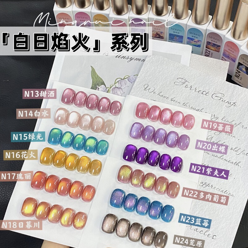 Daytime Fireworks Series 12 Color Light Cat's Eye Nail Polish Gel 2026 Glass Bead Cat's Eye Crystal Stone Cat's Eye Gel