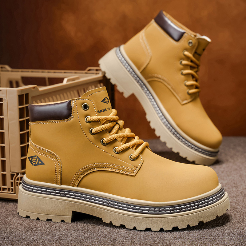 2025 New British Mountaineering Martin Boots Men's Autumn Men's Boots Outdoor Shoes Men's Thick-Soled Rhubarb Boots Men's Cross-Border