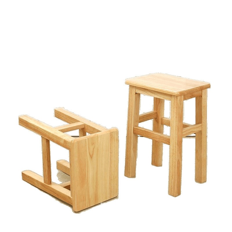 Fábrica directa taburetes de madera sólida taburetes altos taburetes domésticos taburetes pequeños taburetes de restaurantes taburetes escolares instituciones de capacitación de madera sólida image 5