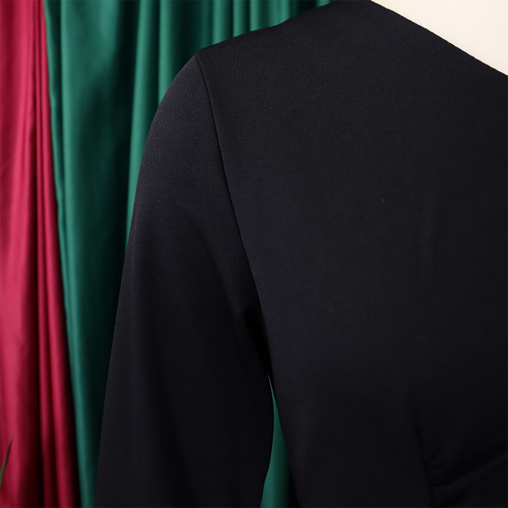 Täglich Frau Elegant Klassischer Stil Einfarbig Elasthan Polyester Rüschen Falten Hosen-sets Hosen-sets display picture 33