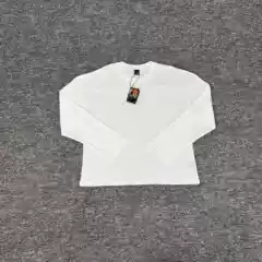 2025 New European & American Derschutze Blossom Embroidered Sakura Waffle Long-Sleeve Unisex Couple Streetwear