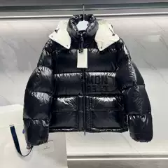 in stock Mengjia High Version M Home 25 Fall/Winter Short Fabric Bread Down Jacket for Men and Women with Removable Hat