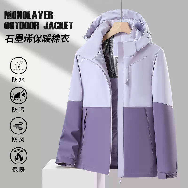 冬季情侣款户外保暖防风防水棉服宽松休闲百搭连帽新款棉衣厂家