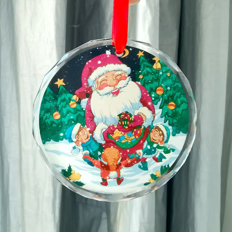 クリスタルペンダントひまわり家の装飾クリスマスラウンドかわいい漫画パターンペンダントメーカー卸売|undefined