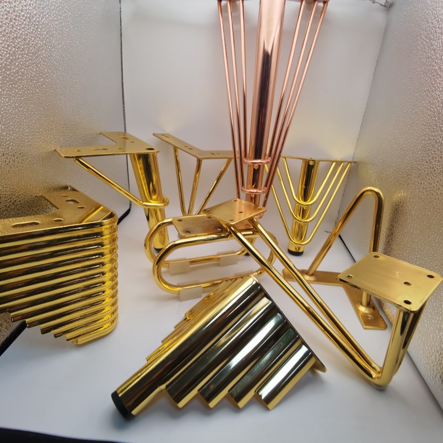 Hardware feet factory wholesale 15 points steel feet golden furniture sofa feet mixed batch special-shaped feet hardware iron feet