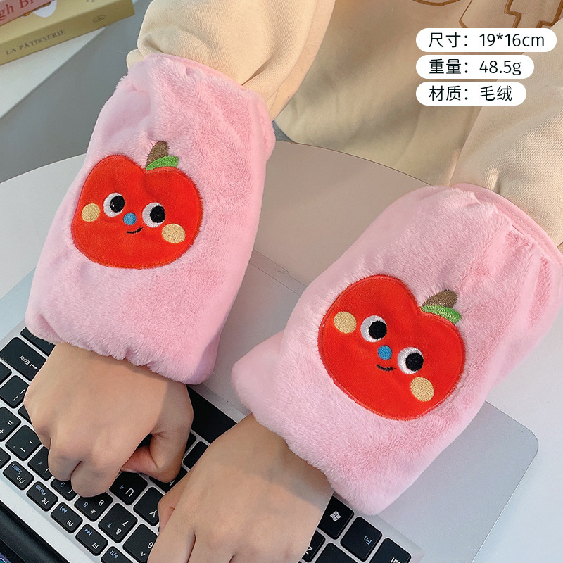 2025新款可爱毛绒袖套学生羽绒服保护套清洁套袖女生袖口保护套|undefined