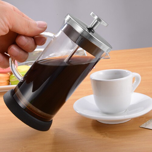 Factory direct sales new heat-resistant tea brewing device high borosilicate glass teapot hand-brewed coffee pot French press tea set