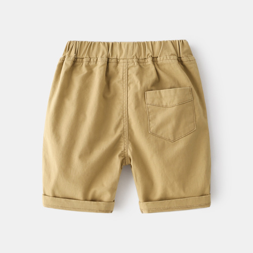 Wholesale cute boys 'summer shorts, thin 2024 new summer casual children's quarter pants, medium and small children's middle pants