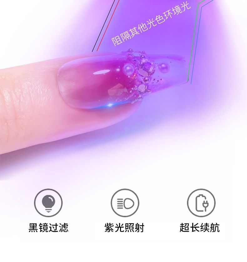 Germany Imported Manicure Tools Manicure Lamp Ultraviolet Flashlight Cat Moss Rechargeable Banknote Test Tobacco Test Alcohol Test