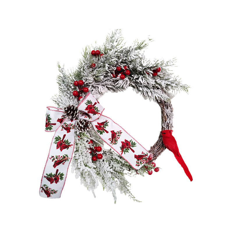 縦鴻クロスボーダー紅衣教主クリスマス花輪門掛庭ショーウインドー装飾植毛花輪祭りシーン配置|undefined
