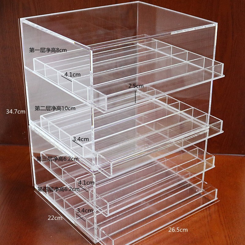収納ラックアクリルアイシャドウ収納ボックス化粧品デスクトップ引き出しエアクッションパウダー口紅収納ラック|undefined