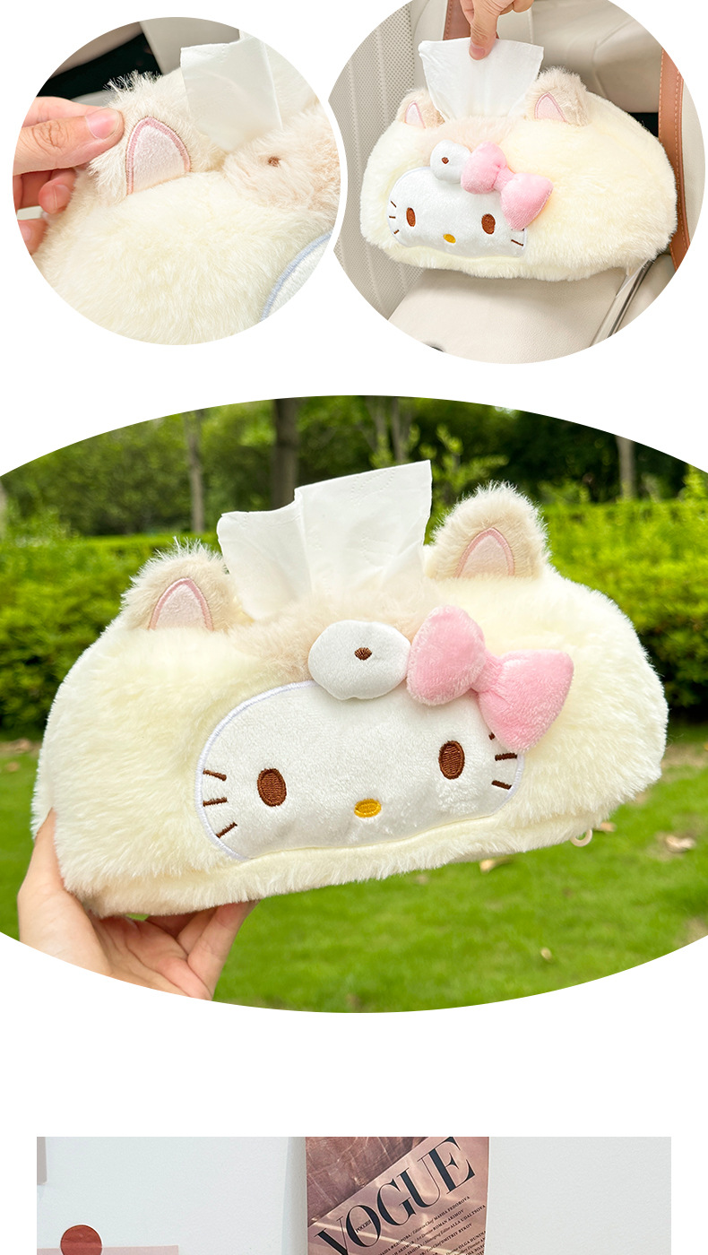 Car Tissue Box 2025 New Model Creative Sitting-Type Cute Car Armrest Box Tissue Bag Practical Car Tissue Box