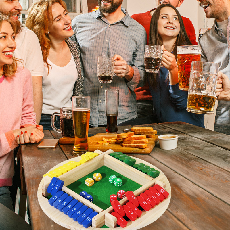 Juguetes transfronterizos CE y CPC piezas de ajedrez y tablas de ajedrez doble cara números cuatro cara juego de flop de ajedrez y vino ordenó juegos de mesa bar 3