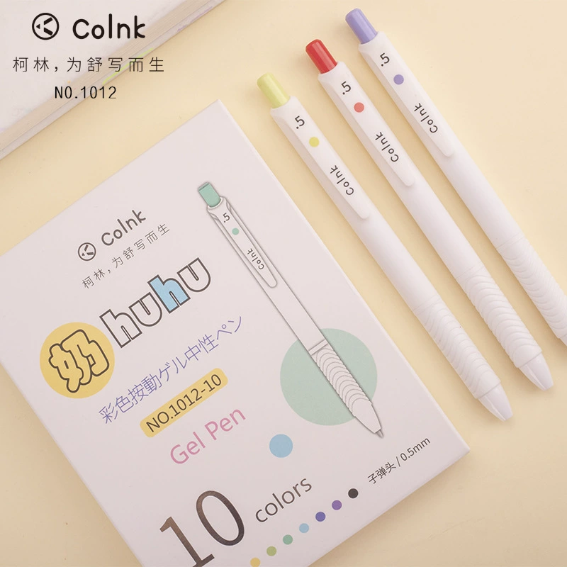 Rollerball pen, set for students, simple and elegant design, 10 colors, scheduler