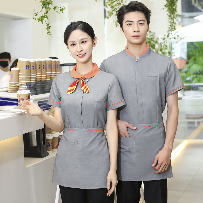 HNA stewardess uniform dress female gray flight attendant new summer clothing case sales department work clothes professional