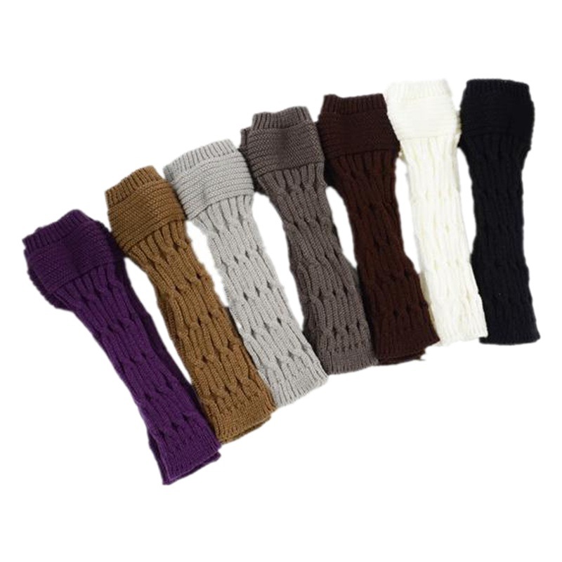 Yifan otoño e invierno al aire libre Oficina cálida mecanografía estilo coreano color sólido japonés X patrón manga media manga de punto manga del brazo