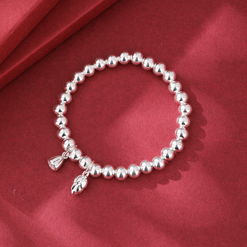 999 pulsera de plata de ley para bebés, cuentas de plata pura, lingotes de bebé para niños saludables y felices, monedas de cobre, cuentas de plata, pulseras