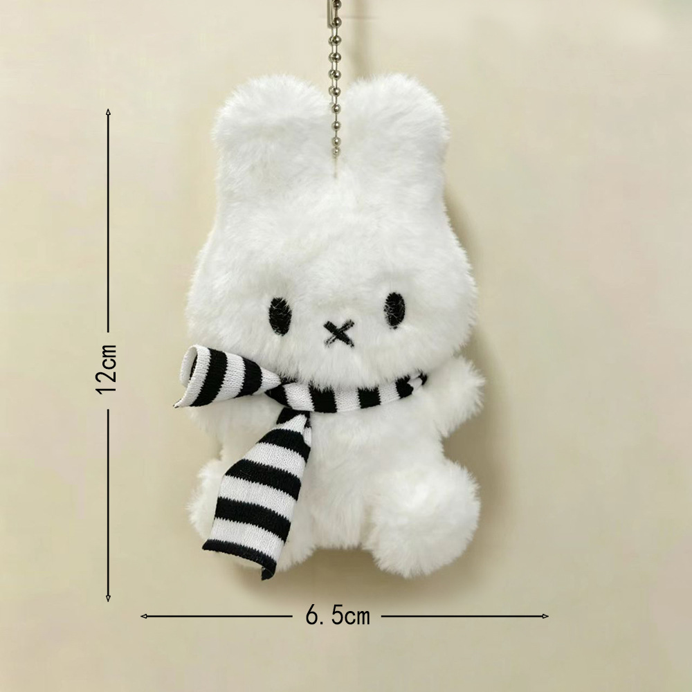 Caricatura de peluche lindo conejo colgante Miffy bufandas muñecas bolsas de cuentas cadena muñecas colgante accesorios de regalo