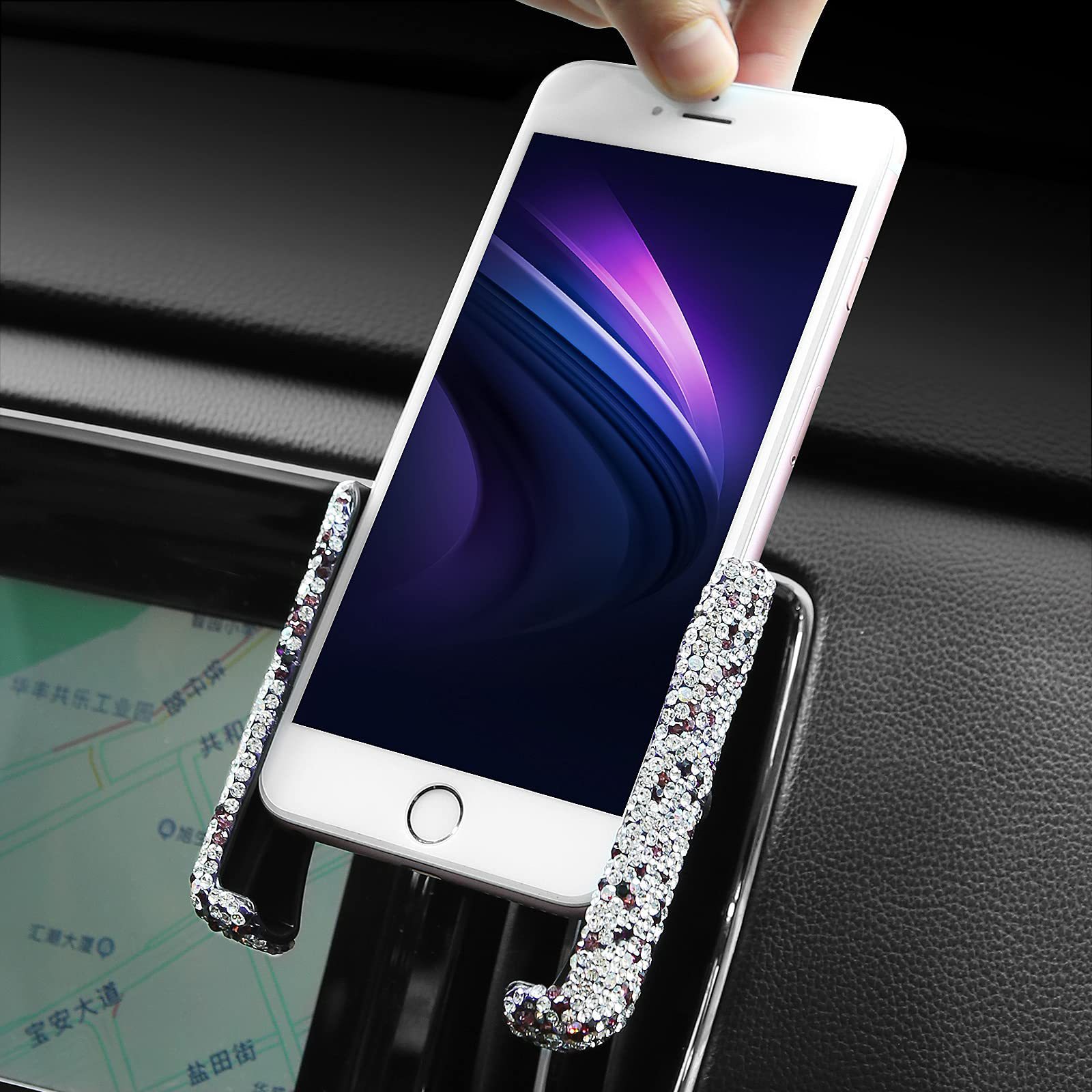 Rhinestone Car Phone Holder Air Vent Mount