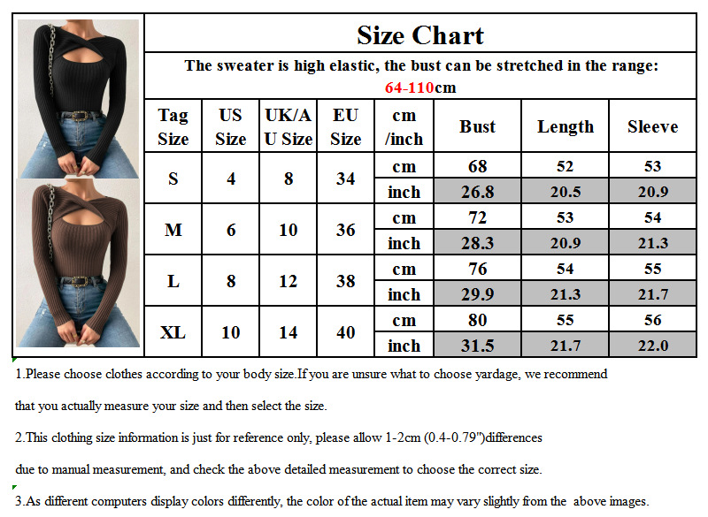 154g Weight Long Sleeve Sleeve Length Pullovers Placket Type Regular Sleeve Sleeve Type Polyester Fabric Type Regular Top Length Sweater Tops Type Holiday, Daily Occasion U Neck Neckline Slim Fit Type Solid Color Pattern Winter, Autumn Season Women's Gender Elegant, Streetwear Style Wholesale Women's Elegant Streetwear Solid Color Long Sleeve Sweaters & Cardigans 无