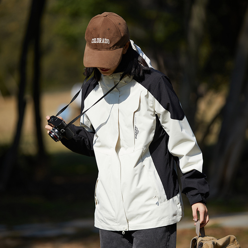 Women's 2023 Spring and Autumn New Trendy Brand Single-Layer Outdoor Windproof Waterproof Travel Mountaineering Suit for Men